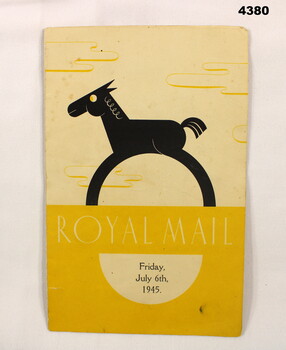 Front cover of a race meeting 1945.