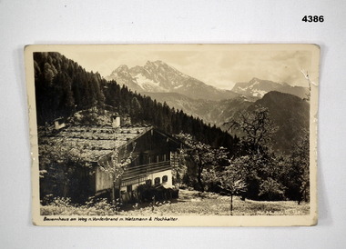 Souvenir post card with letter on the rear