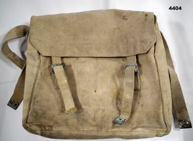 Khaki webbing side pack WW2 issue