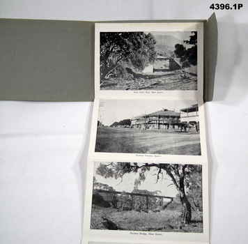 Photos inside a souvenir pictorial book.