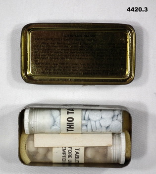 Contents of a water Sterilisation kit