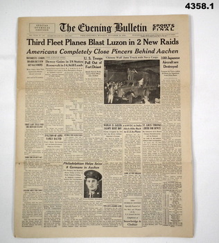 The Evening Bulletin Newspaper Philadelphia 1944