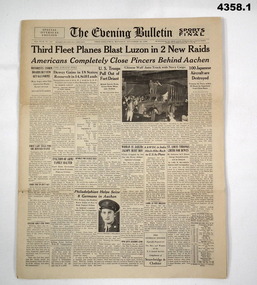 The Evening Bulletin Newspaper Philadelphia 1944
