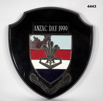 Anzac Day 1999 4/19 Light Horse plaque