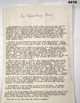 Eyewitness account of a WW2 bombing raid over Germany.