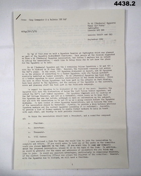 Proposal to form the No 44 (Rhodesia) Squadron RAF Association