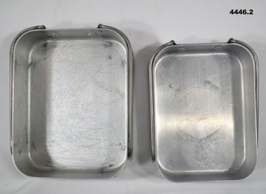 Two piece set of aluminium Dixies