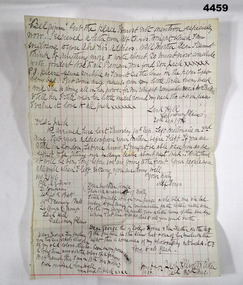 Hand written copies of letters WW1