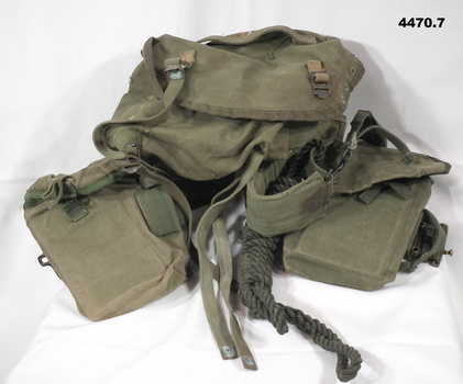 Green harness with basic pouch attachment