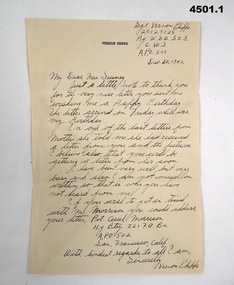 Letter and envelope from the USA WW2