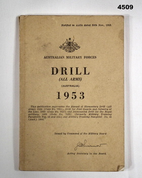 Australian Military drill manual 1953