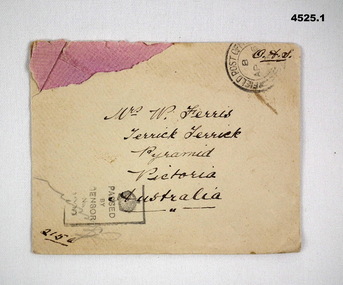Two letters from A Ferris in England 1916