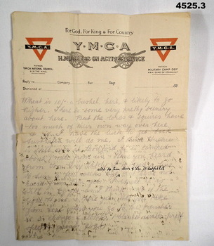 Two letters from A Ferris in England 1916