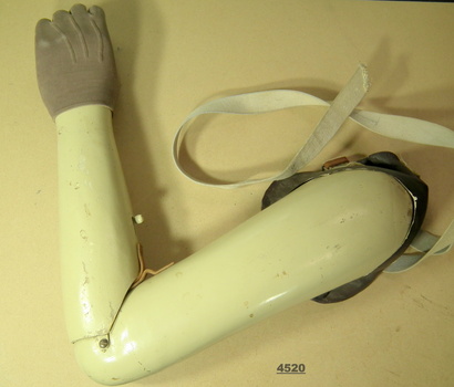 Prosthetic artificial  arm worn by Herb Dower