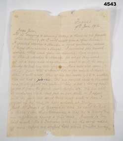 Letter from Alf Ferris in France.