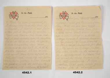 Letters on YMCA paper undated from France.