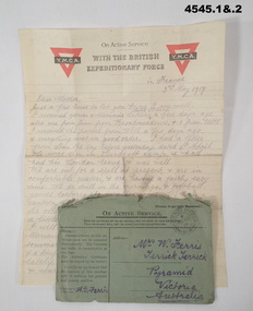Letter - LETTERS AND ENVELOPES, C.1917