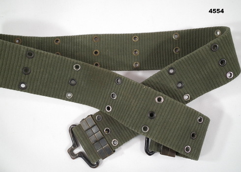 webbing belt, green adjustable length.