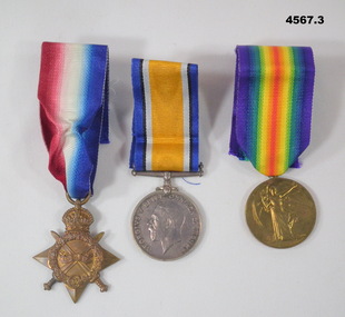 Trio of medals WW1 Australian Soldier