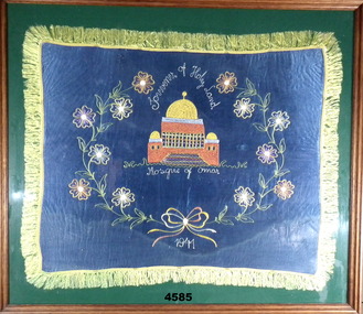 Souvenir banner from the holy land, c. 1941