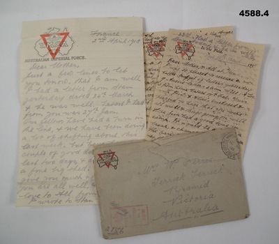 Letters from Alf Ferris to his family.