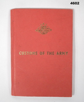 Book, Customs of the Army 1965