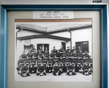 Framed photo of 65th Bn Sgt’s Japan