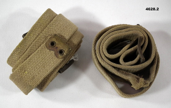 Two webbing shoulder straps from back Pack