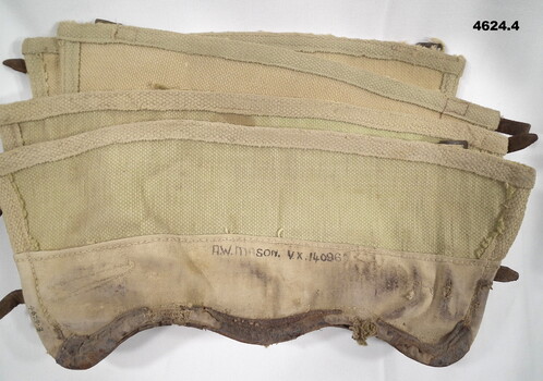 Two sets of uniform gaiters WW2 issue