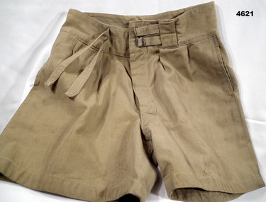 Light khaki colour military issue shorts