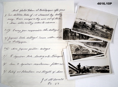 Nine Australian photos relating to WW2