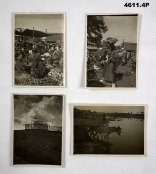 1. Black & White photos of Indian scenes. 