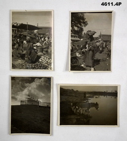 1. Black & White photos of Indian scenes. 