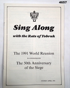 MUSIC LYRICS FOR RATS OF TOBRUK