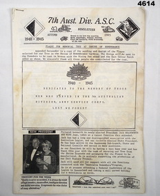 7th Aust Division Association Newsletter.