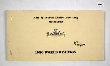 Recipes from Ladies Auxillary 1980 re-union