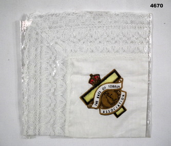 Embroidered Ladies handkerchief with Rats of Tobruk logo,