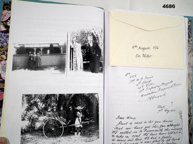 Scrap book copy of WW1 letters