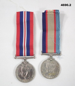 Two medals unmounted WW2 issue