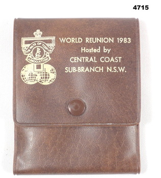 Miniature Sewing kit from Rats of Tobruk World Reunion 1983. 