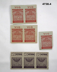 Petrol ration tickets for five gallons