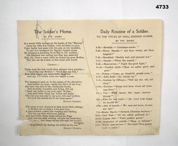 Two poems on a sheet of paper