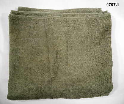 Two issue green Army towels