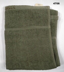 Green Army issue hand towel