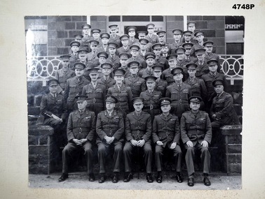 B & W photo of an Officers course 1941