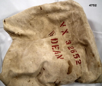 Army kit bag with rope