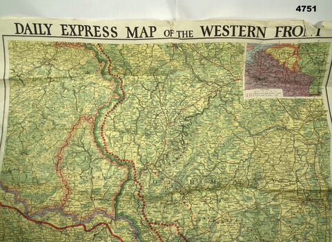 Map of section of the Western Front.