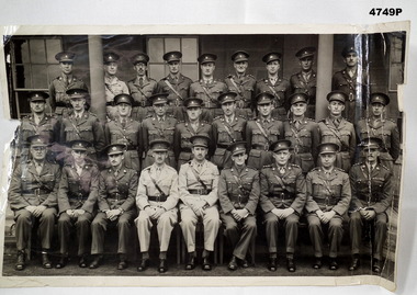 B & W photo of a group of Officers 1939