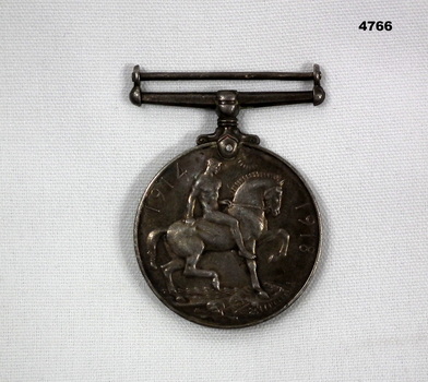 Single British War medal with no ribbon.