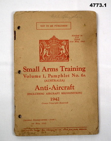 Pamphlet - PAMPHLET, SMALL ARMS TRAINING